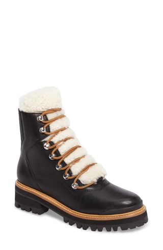 Marc Fisher LTD + Genuine Shearling Lace-Up Boot