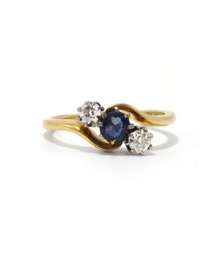 Ashley Zhang + Vintage Etienne Sapphire and Diamond Ring