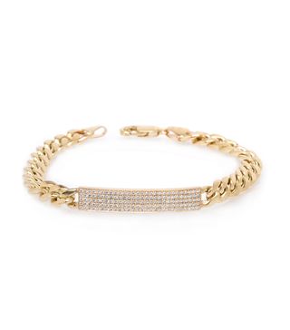 Zoe Chicco + 14k Pave Large Curb Chain ID Bracelet