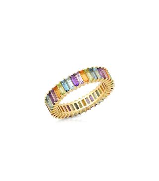 Eriness + Multicolored Pastel Baguette Ring