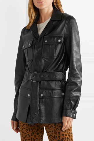 Saint Laurent + Belted Leather Jacket