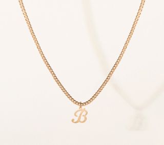 Vrai & Oro + Letter Pendant Necklace
