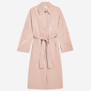 Topshop + Pink Vinyl Coat