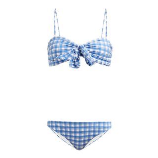 Ganni + Jewett Gingham Seersucker Bikini