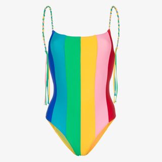 Paper London + Backless Rainbow Swimsuit