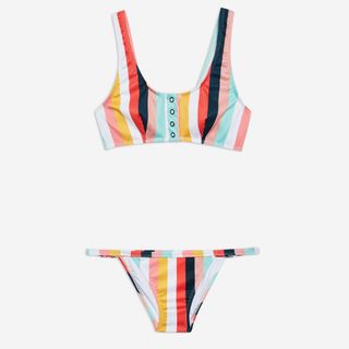 Topshop + Rainbow Stripe Bikini