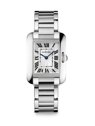 Cartier + Tank Anglaise Small Stainless Steel Bracelet Watch