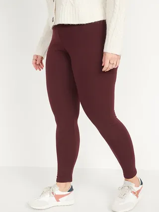 Old Navy + High-Waisted Fleece-Lined Ankle Leggings