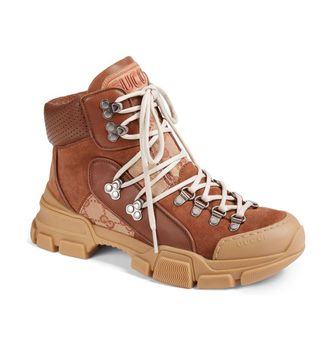 Gucci + Leather & Original GG Trekking Boots