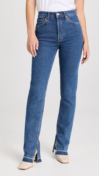 Re/Done + 70s High Rise Skinny Boot Jeans