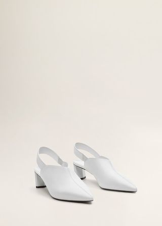 Mango + Slingback Leather Shoes