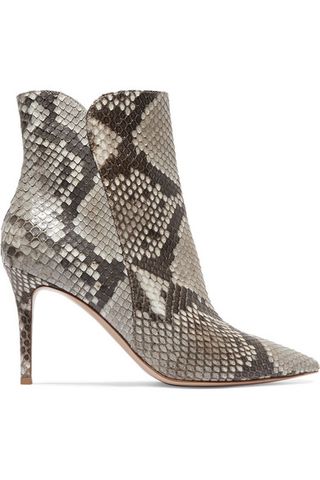 Gianvito Rossi + Levy 85 Python Ankle Boots