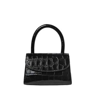 By Far + Mini Croc Embossed Leather Bag