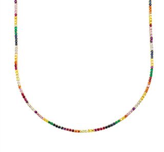 The Last Line + Perfect Rainbow Collar Tennis Necklace