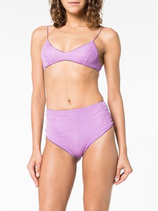 Oseree + Lumiere High-Waisted Glitter Bikini