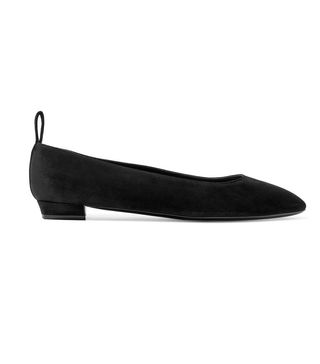 The Row + Lady Di Suede Ballet Flats