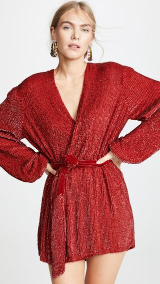 Retrofete + Gabrielle Sequined Robe Dress