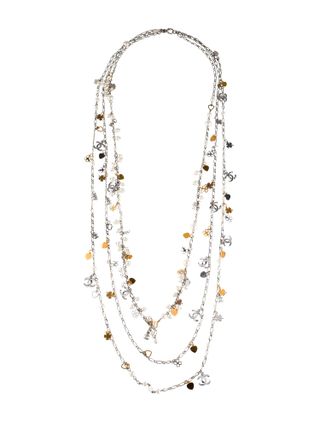 Chanel + CC Multistrand Faux Pearl Necklace