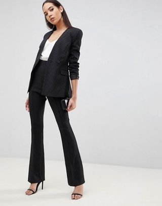 ASOS Design + Tall Slim Suit in Pinstripe