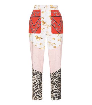 Ganni + Sweeny Patchwork Print Trousers