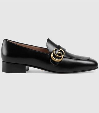 Gucci + Leather Loafer with Double G