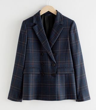 
Other Stories + Wool Blend Plaid Blazer