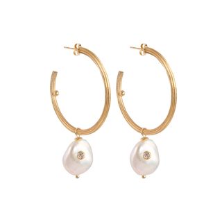 Apples & Figs + Baroque Pearl Gold Hoops