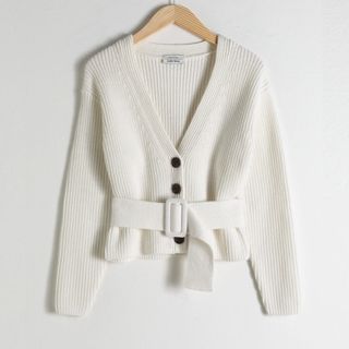 
Other Stories + Belted V-Neck Cotton Cardigan