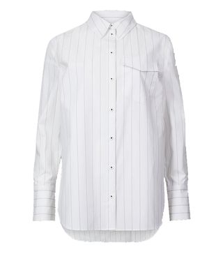 Marks and Spencer + Pure Cotton Striped Long Sleeve Shirt