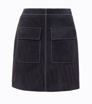Marks and Spencer + Suede Mini A-Line Skirt