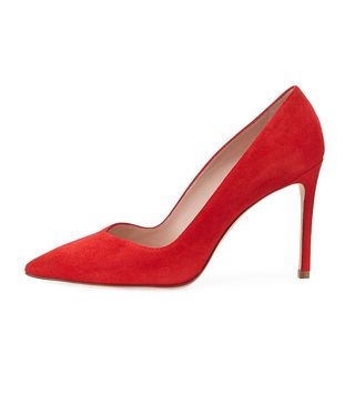Stuart Weitzman + Anny Suede Pointed-Toe Pumps