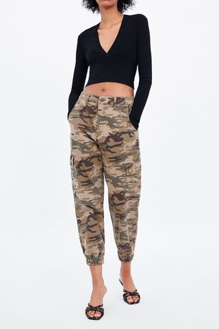Zara + Baggy Camouflage Pants