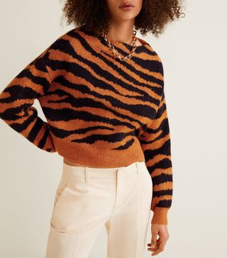 Mango + Tiger Print Sweater