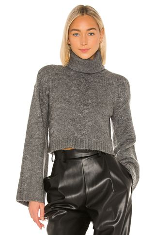 LPA + Thyme Sweater in Charcoal