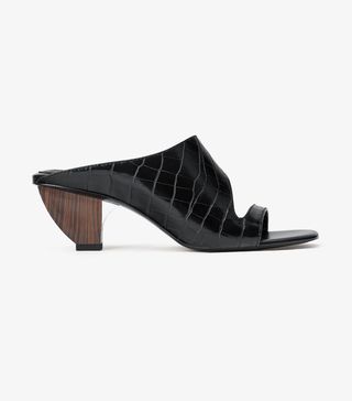 Zara + Animal Print Geometric Heeled Sandals