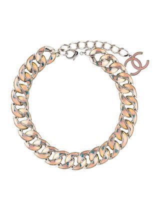 Chanel + Iridescent Enamel Curb Chain Necklace