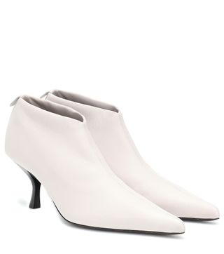 The Row + Bourgeoise Leather Ankle Boots