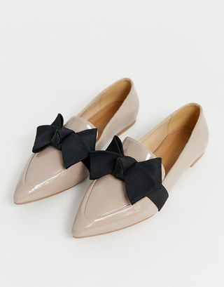 ASOS + Ludo Bow Ballet Flat Loafers