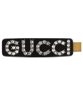 Gucci + Crystal Gucci Single Hair Clip Beige