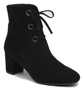 L.K.Bennett + Mollie Black Suede Ankle Boots