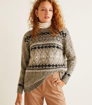 Mango + Jacquard Knitted Sweater