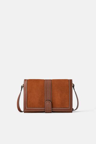 Zara + Crossbody Bag With Topstitching