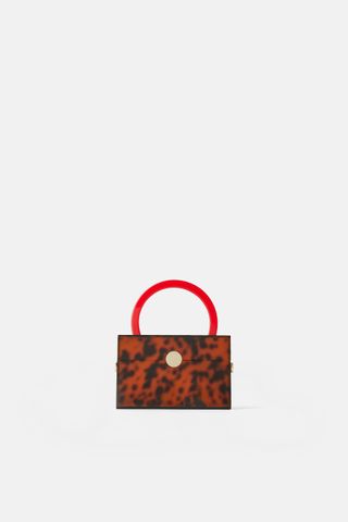 Zara + Animal Print Methacrylate Handbag