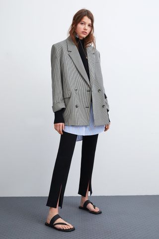 Zara + Plaid Blazer