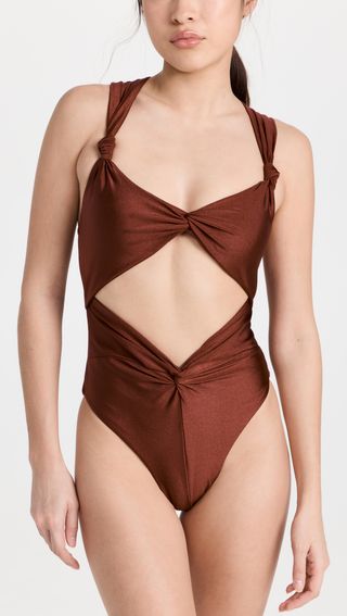 Andrea Iyamah + Rora Cut Out One Piece Swimsuit