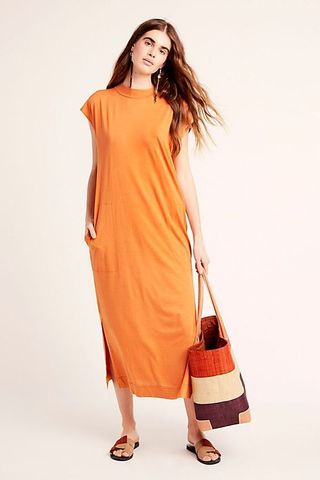 Free People + All Day Long Midi T-Shirt Dress