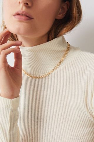 Urban Outfitters + Rumor Textured Link Chain Necklace