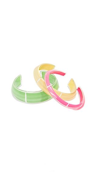 Alison Lou + Loucite Cuff Bracelet Set