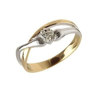 Claddagh Jewelers + Crossover Diamond Claddagh Dress Ring