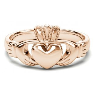 Glen Cara + 14K Rose Gold–Coated Silver Claddagh Ring